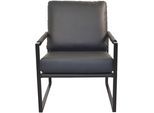 Loungesessel, schwarz, B:65cm H:90cm T:81cm, 100% Polyurethan, HOFMANN LIVING AND MORE, Sessel, Loungesessel