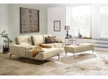 Ecksofa W.SCHILLIG "run, Designsofa mit tollem Sitzkomfort, L-Form", beige (sahara s37), B:299cm H:88cm T:178cm, Longlife Xtra-Leder Z73: Naturwalkleder der Luxusklasse aus den erlesensten Rohhäuten. Hautstärke 1, 1 – 1, 3 mm;ROHLEDER Jacquard-Flachgewebe Q2 W60 (63% Polyester, 37% Polyacryl);ROHLEDER Chenille-Flachgewebe Q2 W77 (68% Polyacryl, 32% Polyester);Stoff S37 (100% Polyester), Sofas, Eck