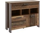 Kommode FORTE "Clif", grau (old wood vintage, beton, optik), B:106,7cm H:86,3cm, Sideboards, Kommode, Breite 106 cm