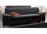 3-Sitzer DOMO COLLECTION "Alisson zeitlose Formensprache, modern flache Armlehnen, Breite 199cm", schwarz, B:199cm H:75cm T:83cm, Microfaser aus 100% Polyester;Softlux, das pflegeleichte Kunstleder aus 80% PVC, 18% Polyester und 2% Polyurethan;Strukturstoff aus 90% Polyester und 10% Polyacryl, Sofas, 3-Sitzer, fester Sitzkomfort, frei im Raum stellbar