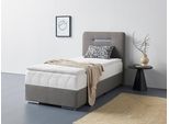 Boxbett COTTA "Lighstar", grau, B:96cm L:207cm, Komplettbetten, Boxbett, inklusive LED-Beleuchtung, Topper, Bettkasten und Zierkissen