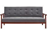 Schlafsofa SALESFEVER "Skagen 3-Sitzer Sofa", grau (dunkelgrau), B:190cm H:81cm T:85cm, 100% Polyester, Sofas, Schlafsofa, Holzgestell Sofa: Entspannung und Schlaf auf 190cm Breite
