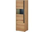 Vitrine HOME AFFAIRE "City/Giron, moderner Hochschrank, Glasvitrine", beige (eiche evoke), B:50cm H:155cm T:40cm, FSC-zertifizierter Holzwerkstoff, Schränke, Vitrine, zeitlos, modern, ausreichend Stauraum, vielseitig einsetzbar