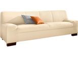 2-Sitzer DOMO COLLECTION "Norma, zeitlos, kubisch und elegant, komfortabel, flache Armlehnen", beige (creme), B:192cm H:74cm T:85cm, Sofas, 2-Sitzer