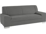 2,5-Sitzer DOMO COLLECTION "Anzio kubisches Design, flache Armlehnen, Breite 214cm", grau (steel, grau), B:214cm H:85cm T:93cm, Sofas, 2 5-Sitzer, Mit Federkern