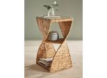 Beistelltisch HEINE HOME, beige (natur), B:36cm H:68cm T:36cm, Tische, Beistelltisch