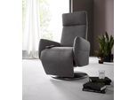 Relaxsessel SIT & MORE "Kobra", grau (anthrazit), B:71cm H:112cm T:82cm, Luxus-Kunstleder;NaturLEDER (echtes Rindsleder);Luxus-Microfaser (100% Polyester), Sessel, Relaxsessel, in Größe L, wahlweise mit Motor und Aufstehhilfe