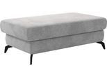 Polsterhocker SIT & MORE "Bolero", silber, B:121cm H:45cm T:67cm, 95%Polyester 5%Polyamid, Hocker, Polsterhocker