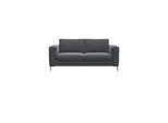 2-Sitzer FLEXLUX "Fiore Designsofa, bequem und komfortabel durch hochwertigen Sitzaufbau", grau (soft grau), B:164cm H:85cm T:92cm, 100% Polyester, Sofas, 2-Sitzer, breite Armlehnen, Kaltschaum, Füße Alu+ Eiche