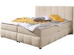 Boxbett OTTO HOME "Hartley inkl. Bettkasten und Topper, auch in Überlänge erhältlich", beige, B:212cm L:210cm, Komplettbetten, Boxbett, wahlweise mit Bonnell- oder TTFK-Matratze in H2, H3 o. H4 erhältlich