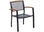 Gartensessel MERXX "»Tilos«", grau (graphit), B:61,5cm H:84cm T:52cm, Akazienholz, Sessel, Gartensessel, stapelbar