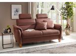 2,5-Sitzer HOME AFFAIRE "Palmera, B: 179 cm", braun (haselnuss), B:179cm H:89cm T:89cm, 100% Polyester;Struktur (100% Polyester);Luxus-Microfaser in Lederoptik (100% Polyester), Sofas, 2 5-Sitzer, mit Federkern