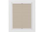 Dachfensterplissee SUNLINES "Young Style Energy Saving", beige (sand, weiß), B:97,4cm H:115,9cm, Obermaterial: 100% Polyester, Plissees, Dachfensterplissee, mit Energiespareffekt, mit Führungsschienen
