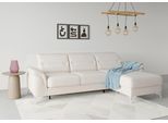 Ecksofa SIT & MORE "Sinatra L-Form", beige (creme), B:258cm H:85cm T:170cm, 100% Polyester, Sofas, Ecksofa, mit Recamiere, optinal mit Kopfteilverstellung und Armteilfunktion