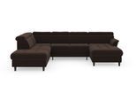 Wohnlandschaft SIT & MORE "Marano U-Form", braun (espresso), B:304cm T:216cm, 98% Polyester, 2% Polyamid, Sofas, Wohnlandschaft, inklusive Kopfteilverstellung, wahlweise mit Bettfunktion, Bettkasten