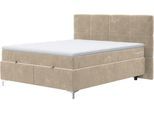 Boxbett COTTA "Kimy inkl. Bettkasten", beige, B:205cm L:211cm, 94% POLYESTER (PES);6%POLYAMID (PA), Komplettbetten, Boxbett, erhältlich in den Breiten 160x200cm & 180x200cm