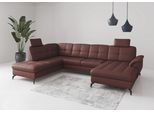 Wohnlandschaft SIT & MORE "Zora", merlot, T:212cm, Sofas, Wohnlandschaft
