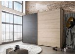 Schwebetürenschrank WIEMANN "Brüssel", beige (steineiche nachbildung, schiefer nachbildung), B:200cm H:220cm, Schränke, Schwebetürenschrank