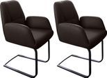 Freischwinger W.SCHILLIG "ole", braun (braun z59, schwarz pulverbeschichtet), B:63cm H:90cm T:64cm, Longlife Xtra-Leder Z69: Das feinnarbige, gedeckte Softleder Z69 besticht durch seine außergewöhnliche Weichheit im trendigen »Vintage-Look«, Hautstärke 0, 9 - 1, 1 mm;Longlife Xtra-Leder Z79: Das Z79 gehört zu der Familie der Anilin-Touch-Leder, die durch ihren besonders angenehmen Griff überzeugen