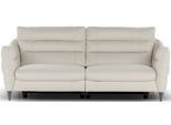 3-Sitzer CALIA ITALIA "Cabrini, Design trifft super Sitzkomfort", weiß (bianco natur), B:220cm H:93cm T:98cm, Sofas, 3-Sitzer, in Leder, 220 cm Breite, mit elektrischer Relaxfunktion