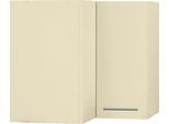 Eckhängeschrank WIHO KÜCHEN "Unna", beige (front und korpus: magnolia), B:60cm H:56,5cm T:35cm, Schränke, Eckhängeschrank, 60 cm breit