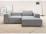Ecksofa HOME AFFAIRE "Watertown, kompakte L-Form, 246 cm breite für kleinere Räume", grau (light, grau), B:246cm H:68cm T:171cm, 100% Polyester, Sofas, Ecksofa, modernes Ecksofa mit Feincordbezug, platzsparend & bequem