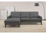 Ecksofa HOME AFFAIRE, fango, B:244cm H:86cm T:164cm, 100% Leder, Sofas, Ecksofa, inkl. saugroboterfreundliche Höhe & schmale Armlehnen