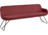 Essbank MUSTERRING "Tavia", rot (bordeaux, schwarz), B:200cm H:87cm T:66cm, 100% PES, Sitzbänke, Essbank, Schlittengestell in drei Ausführungen, Breite 180, 200 oder 220 cm