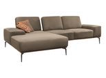 Ecksofa W.SCHILLIG "run, Designsofa mit tollem Sitzkomfort, bequem, L-Form", beige (stone z73), B:279cm H:88cm T:178cm, Longlife Xtra-Leder Z73: Naturwalkleder der Luxusklasse aus den erlesensten Rohhäuten. Hautstärke 1, 1 – 1, 3 mm;ROHLEDER Jacquard-Flachgewebe Q2 W60 (63% Polyester, 37% Polyacryl);ROHLEDER Chenille-Flachgewebe Q2 W77 (68% Polyacryl, 32% Polyester);Stoff S37 (100% Polyester), Sof