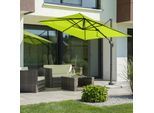 Ampelschirm SCHNEIDER SCHIRME "Rhodos Junior", grün (hellgrün), Obermaterial: 100% Polyester, Standschirme, Ampelschirm, mit Schutzhülle, ohne Wegeplatten