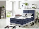 Boxspringbett HOME AFFAIRE, blau, B:133cm L:210cm, Komplettbetten, Boxspringbett, inklusive Topper und Wendekissen