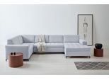 Wohnlandschaft OTTO HOME "Grazzo, aktuelle Steppung im Sitz, viel Platz, U-Form, Breite 332cm", silber, B:332cm H:80cm T:199cm, 100% Polyester (recycelt), Sofas, Wohnlandschaft, hochwertige Stoffe aus recyceltem Material, Steppung im Sitzbereich
