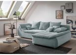 Ecksofa HOME AFFAIRE "Imola, bequem, aktuelle Steppung im Sitz, L-Form, Breite 270cm", blau (aqua), B:270cm H:90cm T:170cm, Microfaser PRIMABELLE (100% Polyester) / Struktur (82% Polyester, 9% Viscose, 7% Baumwolle, 2% Nylon);Kunstleder SOFTLUX / Struktur (82% Polyester, 9% Viscose, 7% Baumwolle, 2% Nylon);Cord (93% Polyester, 7% Polyamid), Sofas, Ecksofa, wahlweise mit Bettfunktion