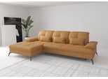 Ecksofa SIT & MORE "Amica, L-Form, inkl. Sitztiefenverstellung & Armteilverstellung", gelb (curry), B:279cm H:90cm T:185cm, Sofas, Ecksofa, wahlweise mit Bettfunktion, Bettkasten und Kopfteilverstellung