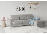 Ecksofa SIT & MORE "Sinatra L-Form", grau, B:258cm H:85cm T:170cm, 100% Polyester, Sofas, Ecksofa, mit Recamiere, optinal mit Kopfteilverstellung und Armteilfunktion