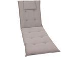 Liegenauflage GO-DE, grau (grau, taupe), B:60cm H:7cm T:190cm, Polyester, Polyurethan, Polsterauflagen, Liegenauflage, Maße ca.: 60 cm x 190 cm x 7 cm
