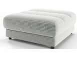 Polsterhocker 3C CANDY "Stripes", grau, B:100cm H:43cm T:100cm, 100% Polyester, Hocker, Polsterhocker, Passend zur Serie Stripes, Chenille-Bezug