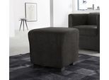 Hocker HOME AFFAIRE "Bob", braun (espresso), B:46cm H:43cm T:46cm, Luxus-Microfaser (92% Polyester, 8% Nylon);Struktur fein ( 100% Polyester);Struktur in Chenille-Optik (30% Polyester, 70% Polyacryl);Chenillestruktur (40% Polyester, 60% Polyacryl), Hocker, Hocker