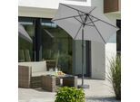 Sonnenschirm SCHNEIDER SCHIRME "Bilbao", grau, Obermaterial: 100% Polyester, Standschirme, Sonnenschirm, abknickbar, ohne Schirmständer
