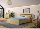 Einzelbett GAMI "Sofia", gold (eiche goldfarben, eiche goldfarben, eiche goldfarben), B:217cm H:99cm L:207cm, Betten, Einzelbett, Bett mit integrierte Leselampe