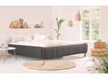 Polsterbett HOME AFFAIRE "Tarje", grau (anthrazit), B:214cm H:40cm L:214cm, Struktur fein (100% Polyester), Betten, Polsterbett, in 5 Breiten, auch in Überlänge 220 cm, incl. Roll-Lattenrost