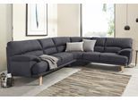Polsterecke TRENDMANUFAKTUR "Cecilia, italienisches Designsprache, modern und komfortabel, L-Form", grau (graphit), B:280cm H:87cm T:240cm, Sofas, Polsterecke, toller Sitzkomfort und bequeme Armlehnen
