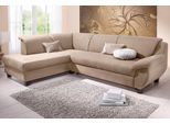 Ecksofa HOME AFFAIRE "Yesterday zeitlos und elegant, bequeme Armlehnen, L-Form", beige (natur), B:254cm H:80cm T:186cm, Struktur (100% Polyester);Primabelle-Microfaser (100% Polyester);Antikleder-Optik Melrose (100% Polyester), Sofas, Ecksofa, Microfaser, natur