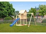 Spielturm KONIFERA "Finni", beige (natur, rot), Spieltürme, KinderB:347cm H:291cm T:264cm, Holzwerkstoff, Spielturm, BxTxH: 347x264x291 cm, B:347cm H:291cm T:264cm