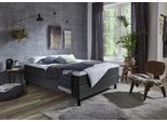 Boxbett "Happy", grau (anthrazit), B:120cm L:200cm, Bettgestell und seitliche Einfassung der Matratzen: Strukturstoff, 100% Polyester;Spiegelfläche der Matratze: 100% Polyester;Topper: 100% Polyurethan, Bezug (100% Polyester);Bezug Kopfkissen und Steppdecke: Microfaser (100% Polyester), waschbar bis 95C;Füllung Kopfkissen und Steppdecke: silikonisierte Hohlfaser (100% Polyester), anti-alergisch, A