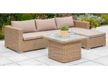 Gartenlounge-Set MERXX "Veneto", beige, Obermaterial: 100% Polyester. Füllung: 100% Polyurethan, Sitzmöbel-Sets, Gartenlounge-Set