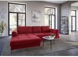 Ecksofa SIT & MORE "Bendigo L-Form", rot, B:284cm H:84cm T:175cm, Sofas, Ecksofa, inklusive Sitztiefenverstellung, Bodenfreiheit 12 cm, in 2 Fußfarben