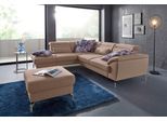 Ecksofa SIT & MORE "Percy L-Form", beige, B:270cm T:235cm, Sofas, Ecksofa, 15 cm Fußhöhe, Sitztiefenverstellung, wahlweise in 2 Fußfarben