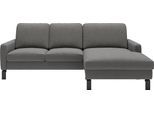 Ecksofa HOME AFFAIRE "Lecce, L-Form, Federkernpolsterung, Breite 224 cm", anthrazit, B:224cm H:86cm T:164cm, 100% Polyester, Sofas, Ecksofa, inkl. saugroboterfreundliche Höhe & schmale Armlehnen