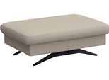 Pouf FLEXLUX "Glow Sitzhocker, Polsterhocker", weiß (warm weiß), B:95cm H:81cm T:65cm, Leder, Poufs, Pouf, Hocker mit Stauraum, Fuß schwarz